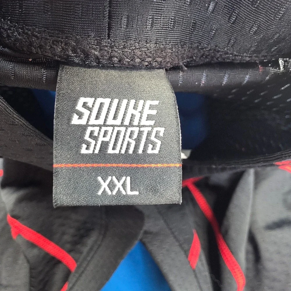 Souke Sports Mens Cycling Underwear Shorts 4D Padded Bike Liner Black Red XXL O4